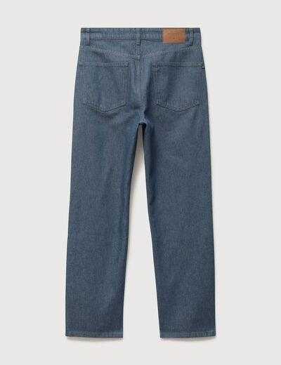 Jeans straight longueur 32 en coton bleu gris homme