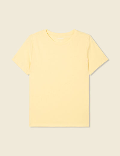 T-shirt éco-responsable jaune clair femme