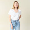 T-shirt manches courtes blanc femme