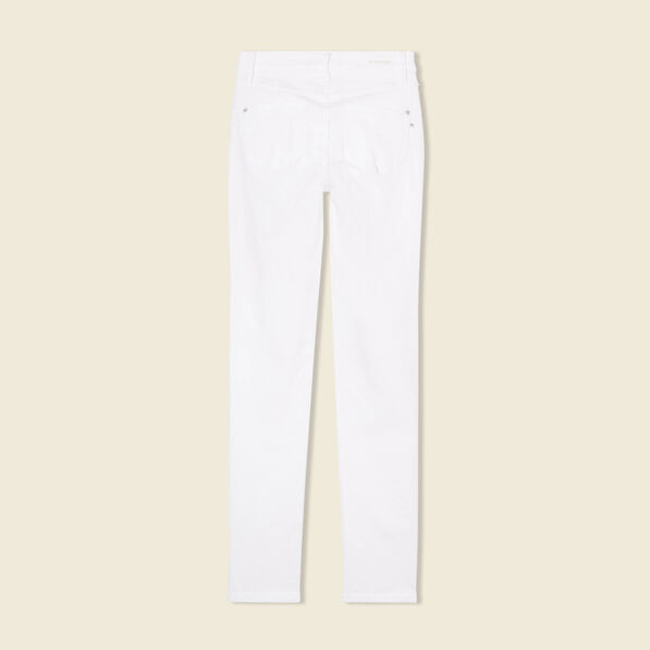 Jeans slim taille haute denim blanc femme
