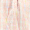 Blouse en coton &agrave; carreaux blanc femme