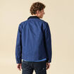 Blouson manches longues en coton bleu fonc&eacute; homme
