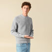 Pull manches longues bleu gris homme