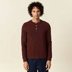 T-shirt manches longues bordeaux homme