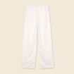 Jeans large à pinces denim blanc femme