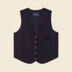 Veston boutonn&eacute; noir femme