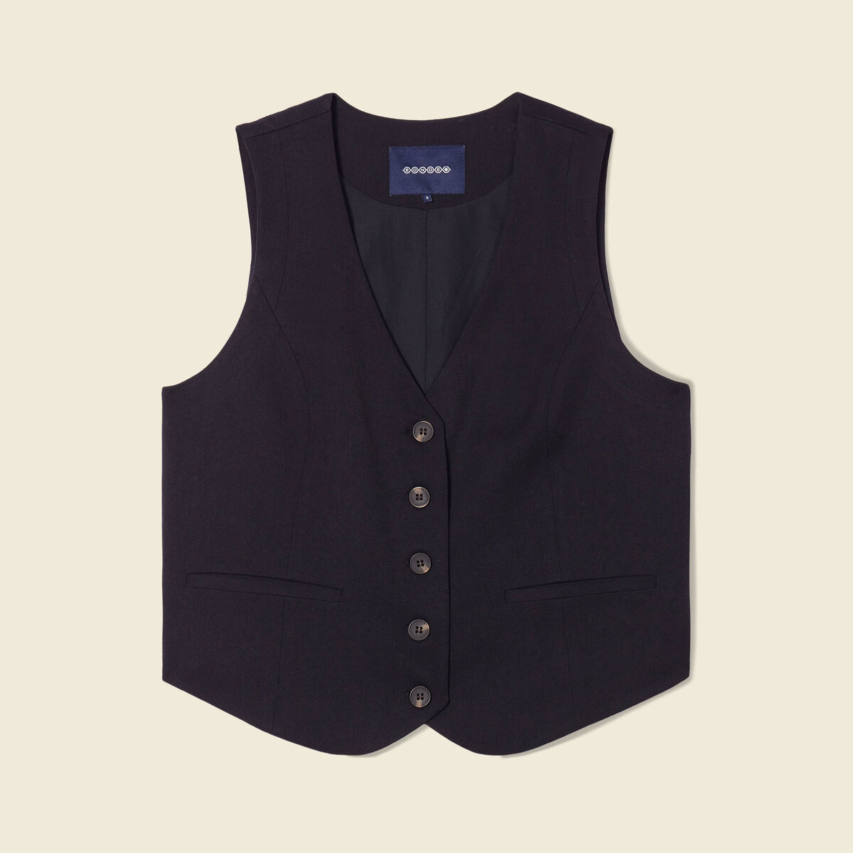Veston boutonn&eacute; noir femme