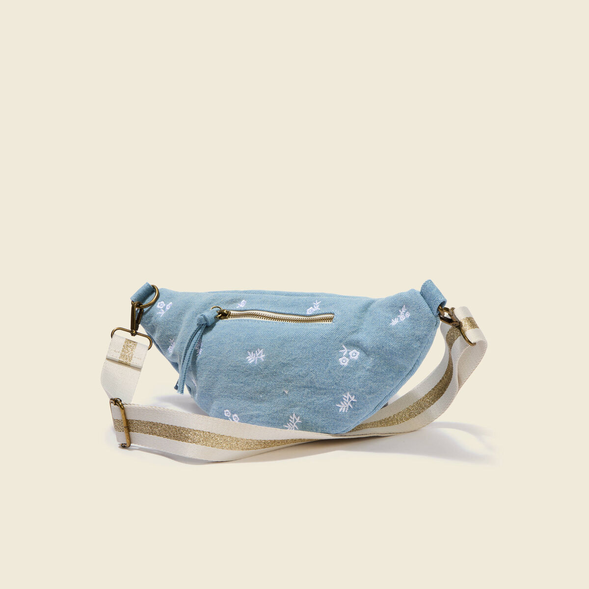 Banane en jeans avec doublure denim stone femme