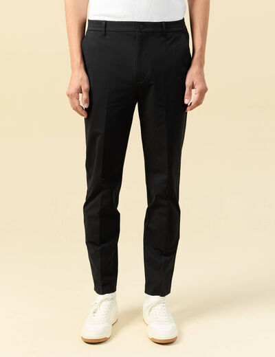 Pantalon chino stretch noir homme