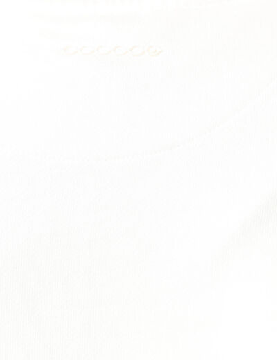 Sweat col rond manches longues en coton ecru homme