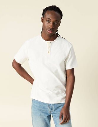 T-shirt manches courtes ecru homme
