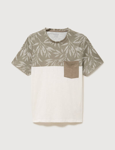 T-shirt manches courtes vert kaki homme