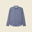 Chemise en coton manches longues bleu marine homme