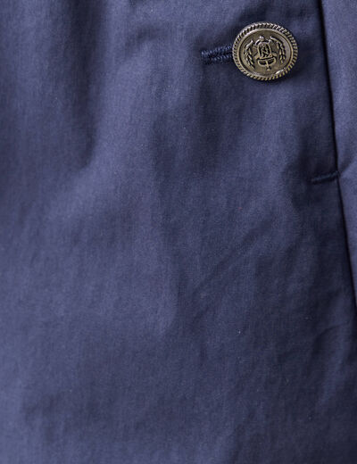 Jupe en coton bleu marine femme