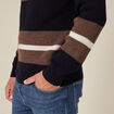 Pull manches longues fabriqu&eacute; en France bleu marine homme