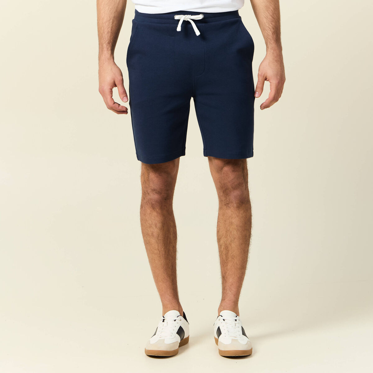 Short éco-responsable bleu marine homme