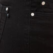 Jeans regular 7/8&egrave;me taille standard denim noir femme