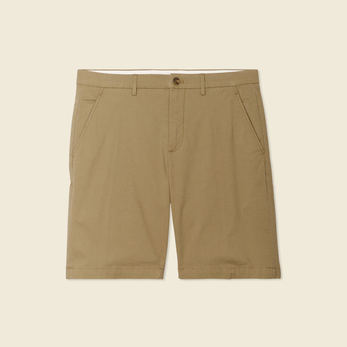 Bermuda droit éco-responsable vert kaki homme