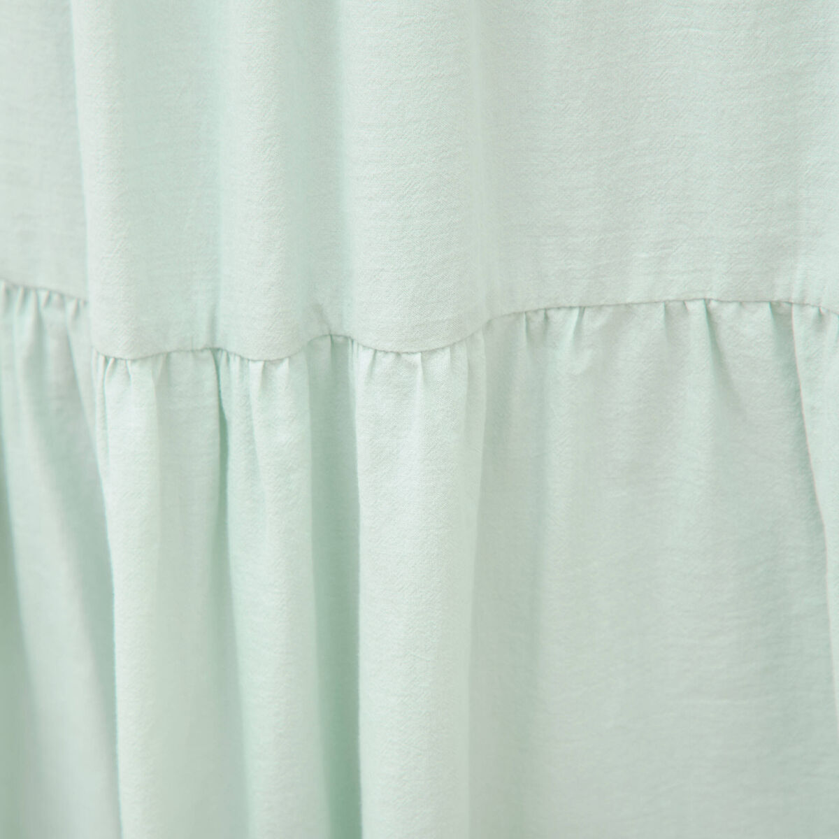 Jupe longue &eacute;vas&eacute;e en coton doubl&eacute;e vert pastel femme