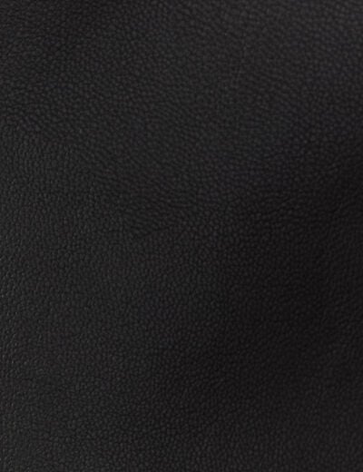 Short similicuir ceinturé noir femme