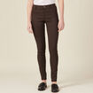 Pantalon skinny marron femme