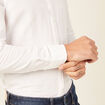 Chemise manches longues blanc homme