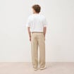 Pantalon coupe large beige homme