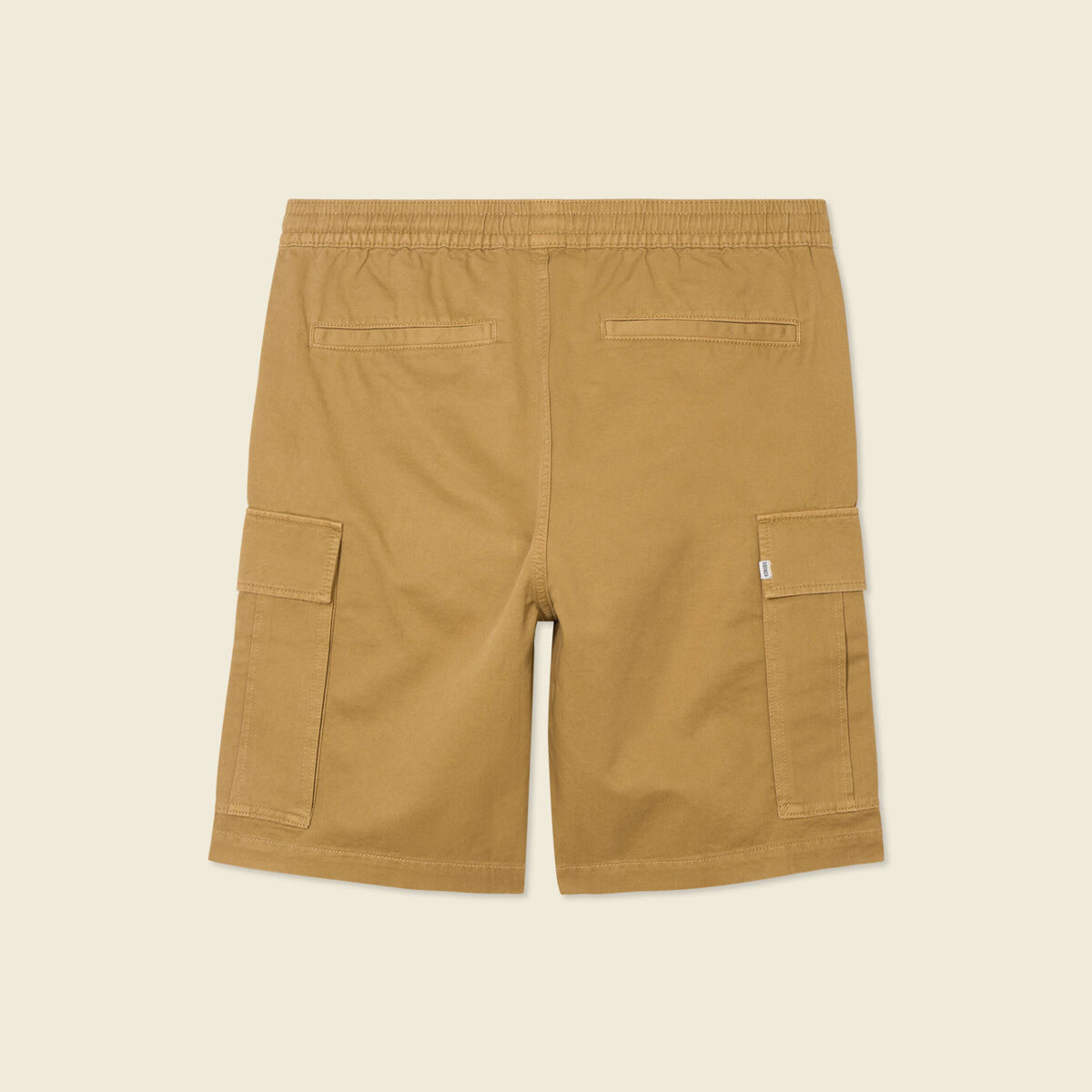 Bermuda droit cargo camel homme