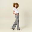 Pantalon large fluide gris femme