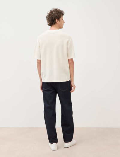 T-shirt en coton ecru homme