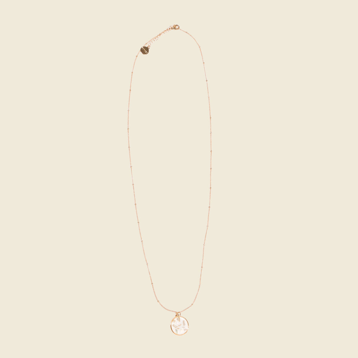 Collier pendentif résine couleur or femme