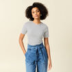 T-shirt manches courtes bleu femme
