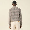 Chemise manches longues marron cognac homme