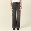 Jeans large éco-responsable denim snow gris femme