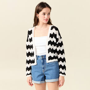 Gilet ajouré éco-responsable noir femme