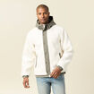 Blouson à capuche ecru homme