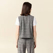 Gilet ajust&eacute; sans manches doubl&eacute; noir femme