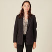 Veste esprit blazer cintrée noir femme
