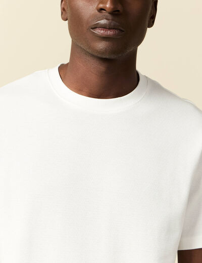 T-shirt manches courtes ecru homme