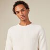 Pull manches longues fabriqué en France ecru homme