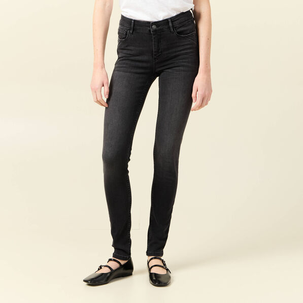 Jeans Marylin - skinny push up denim gris femme