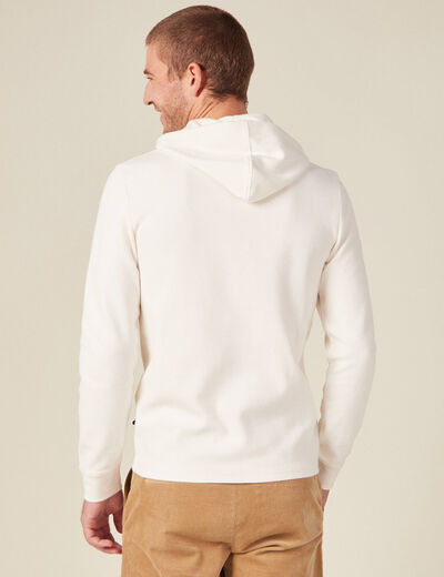 T-shirt à capuche ecru homme