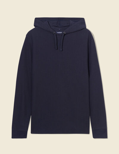 T-shirt à capuche bleu marine homme