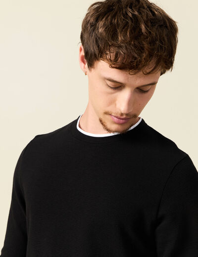 T-shirt manches longues noir homme