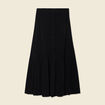 Jupe longue évasée noir femme