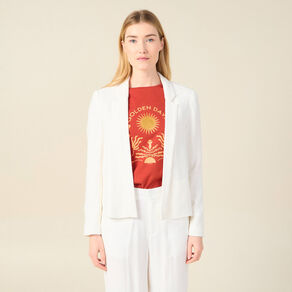 Veste blazer éco-responsable ecru femme