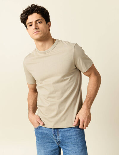 T-shirt éco-responsable beige homme