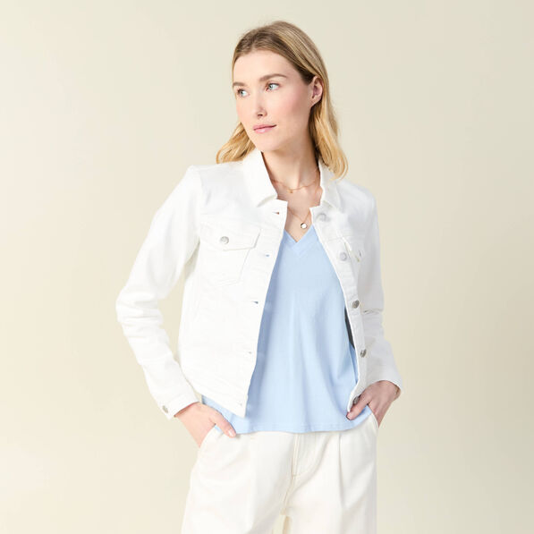 blouson en jean denim blanc femme Blouson en jean denim blanc femme
