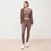 Sweat boyfriend &agrave; capuche marron femme
