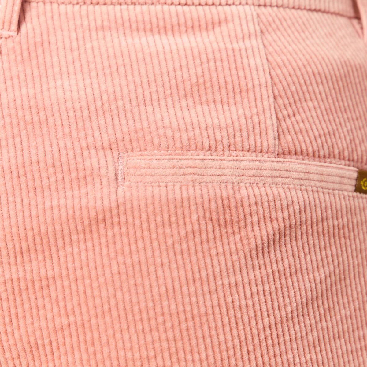 Pantalon chino velours côtelé rouge clair femme